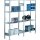 Schulte Steckregal H2000xB1000xT400mm Grundregal verzinkt 2 Rahmen, 4 Fachböden Tragfähigkeit 150 kg Feldlast 1300 kg