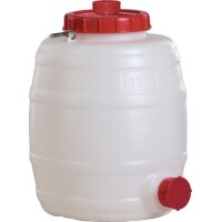 Graf Fass 15 l PE weiß 1 Tragebügel...