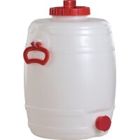 Graf Fass 30 l PE weiß 2 Tragegriffe...