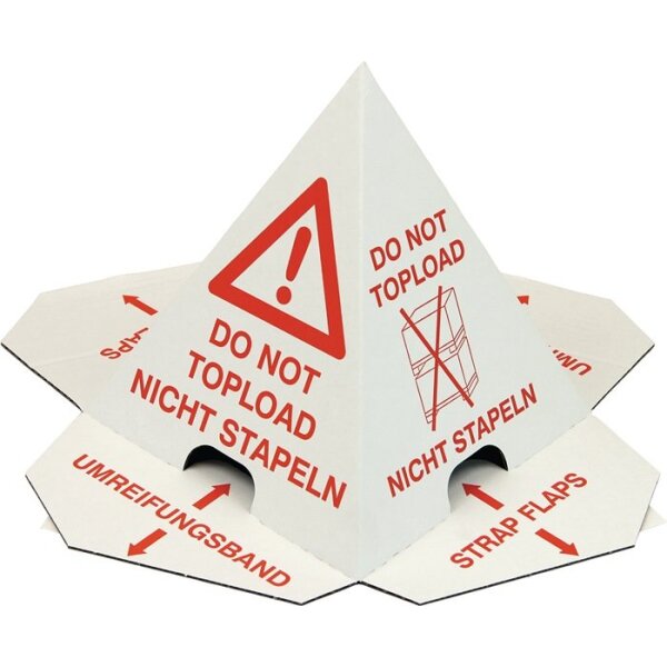 Transpak Palettenhütchen 1.25 Wellpappe L205xB205xH235 mm einwellig 1-farbig rot