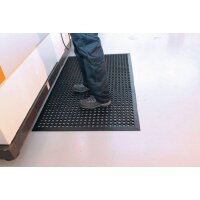 Coba Arbeitsplatzbodenbelag Fertigmatte L1500xB900xS10mm schwarz Gummi