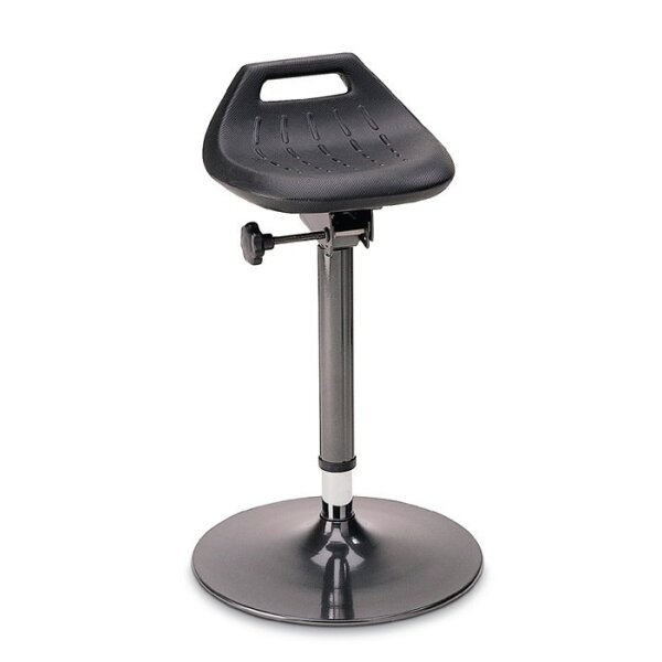 Bimos Stehhilfe Integralschaum Sitzhöhenverstellung 650-850 mm Stahlrohr anthrazit Tellerfuß