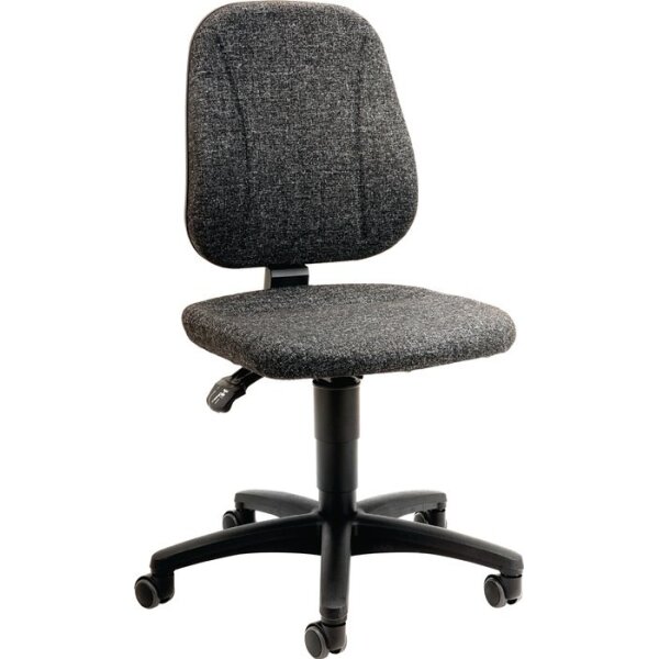 Bimos Arbeitsdrehstuhl Unitec Rollen Stoffpolster grau 440-620 mm