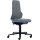 Bimos Arbeitsdrehstuhl Neon Rollen Supertec-Gewebe grau blau 450-620 mm