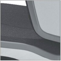 Bimos Arbeitsdrehstuhl Neon Bodengleiter + Aufstiegshilfe ohne Polsterelement grau 590-870 mm