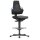 Bimos Arbeitsdrehstuhl Nexxit Bodengleiter + Fußring Grifffarbe blau Integralschaum schwarz 570-820 mm