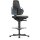 Bimos Arbeitsdrehstuhl Nexxit Bodengleiter + Fußring Grifffarbe blau Supertec-Gewebe schwarz 570-820 mm