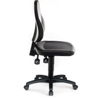 Bimos Arbeitsdrehstuhl Rollen Kunstlederpolster schwarz 450-620 mm