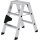 Munk Stufenstehleiter 2 x 3 Stufen Aluminium Gesamthöhe 670 mm