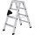 Munk Stufenstehleiter 2 x 4 Stufen Aluminium Gesamthöhe 910 mm