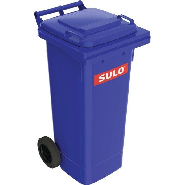 Sulo Müllgroßbehälter 80 l HDPE blau fahrbar, nach EN 840