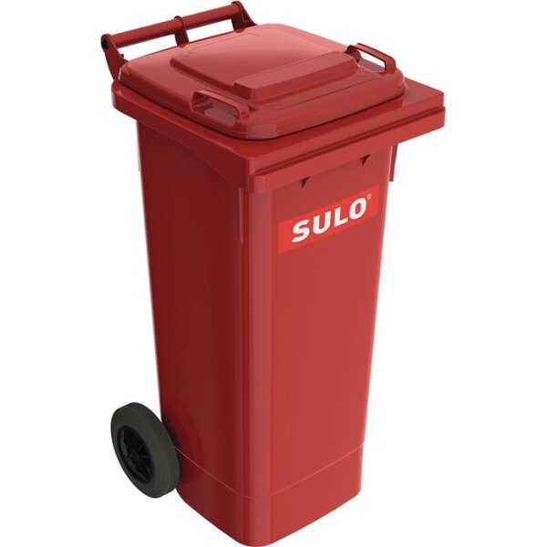 Sulo Müllgroßbehälter 80 l HDPE rot fahrbar, nach EN 840