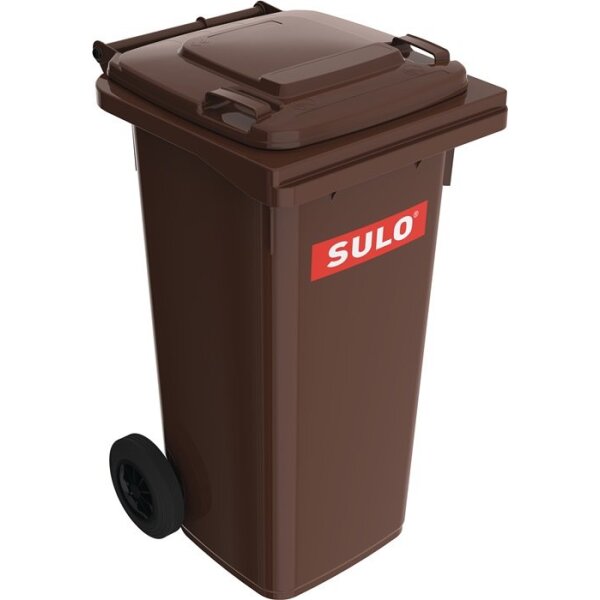 Sulo Müllgroßbehälter 120 l HDPE braun fahrbar, nach EN 840