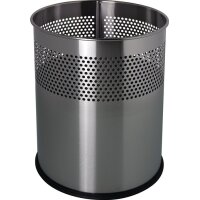 Helit Papierkorb 15 l H321xØ255 mm rund Edelstahl...