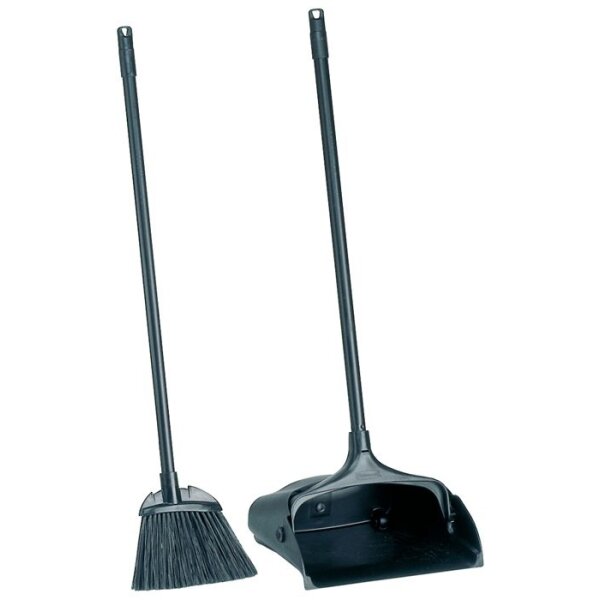 Rubbermaid Standmüllschaufel Stiel mit Schaufel und Besen schwarz