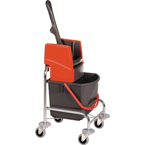 Vermop Reinigungswagen Eimer 1 x 17 l und Presse Stahlrohr