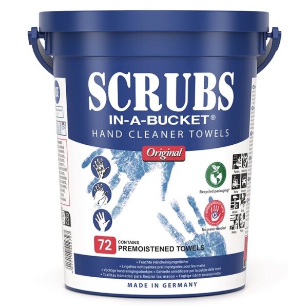 Scrubs Handreinigungstuch Scrubs ohne Einsatz von Wasser 72 St. Eimer