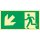 Rettungszeichen DIN EN ISO 7010 L297xB148mm Rettungsweg li.abwärts Ku.