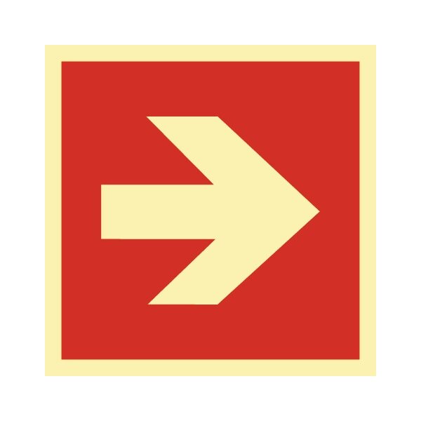 Brandschutzzeichen DIN EN ISO 7010 L148xB148mm Pfeil ger.Ku.