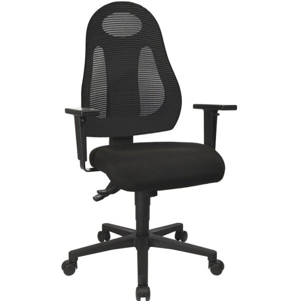 Topstar Bürodrehstuhl mit Synchrontechnik schwarz/schwarz 420-530 mm ohne Armlehnen