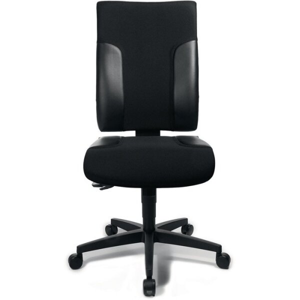 Topstar Bürodrehstuhl mit Synchrontechnik schwarz/schwarz 420-540 mm ohne Armlehnen Tragfähigkeit 110 kg