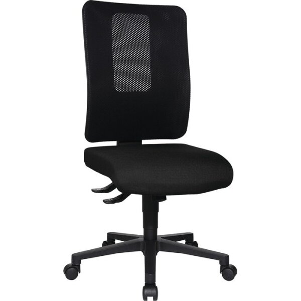 Topstar Bürodrehstuhl mit Synchrontechnik schwarz/schwarz 460-560 mm Tragfähigkeit 110 kg