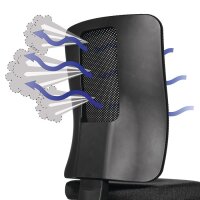 Topstar Bürodrehstuhl mit Synchrontechnik schwarz/schwarz 460-560 mm Tragfähigkeit 110 kg