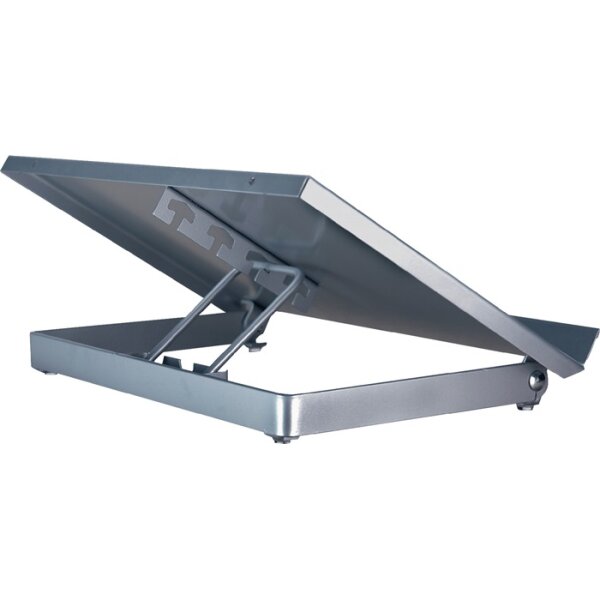 Konzepthalter B350xT247xH60mm MET silber verstellb.Sichtabstand