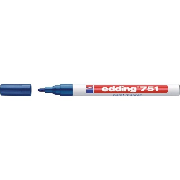 Edding Lackmarker 751 blau Strichbreite 1-2 mm Rundspitze