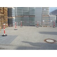 Sperrpfosten PPC rot/weiß D.63mm z.Aufstellen m.Öse