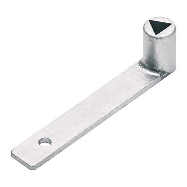 Urbanus Dreikantschlüssel DIN 3223 ohne Haken Stahlguss verzinkt passend für Absperrpfosten