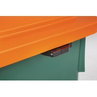 Craemer Streugutbehälter L790xB605xH775 mm 210 l HD-PE grün/orange ohne Entnahmerutsche