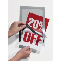 Durable Magnetrahmen DIN A4 silber selbstklebende Rückenfolie 2 St./VE