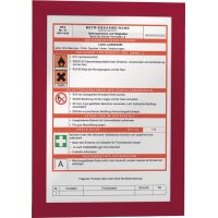 Durable Magnetrahmen DIN A4 rot selbstklebende...