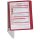 Durable Wandhalter 5 Sichttafeln rot mit Profilrahmenf.