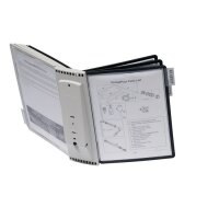 Durable Wandhalter 10 Sichttafeln schwarz/grau Polyamid...