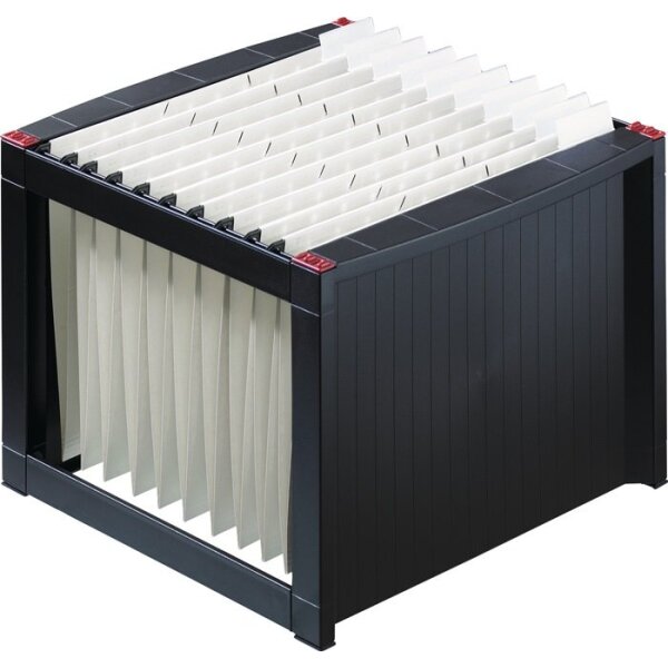 Helit Hängeregistraturgestell Kunststoff schwarz H272xB360xT380 mm f. ca. 40 Mappen
