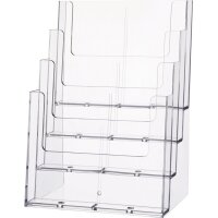 Helit Tischprospekthalter 4 x DIN A4 hoch Kunststoff...