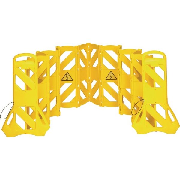 Rubbermaid Absperrgitter Polyethylen gelb B600xH1000mm mobil, 16-tlg.
