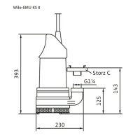 Wilo EMU KS 8ES,Storz C,1x230V,0.75kW Schmutzwasser-Tauchpumpe