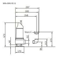 Wilo EMU KS 12D GG,Storz C,3x400V,1.3kW Schmutzwasser-Tauchpumpe